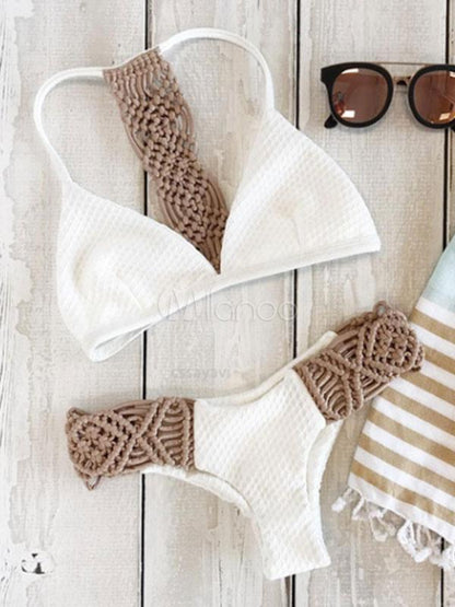 Bikini tessuto Bianco Cotone