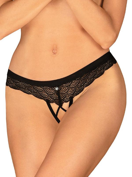 Obsessive - Mutandina Aperta Chemeris Nylon Nero