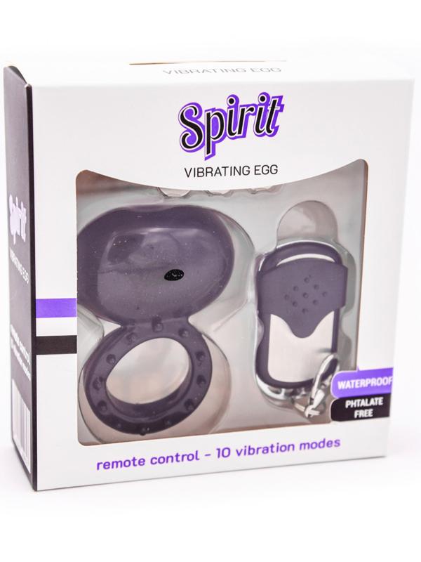 Spirit - Cock ring vibrante con telecomando Nero