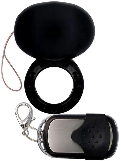 Spirit - Cock ring vibrante con telecomando Nero