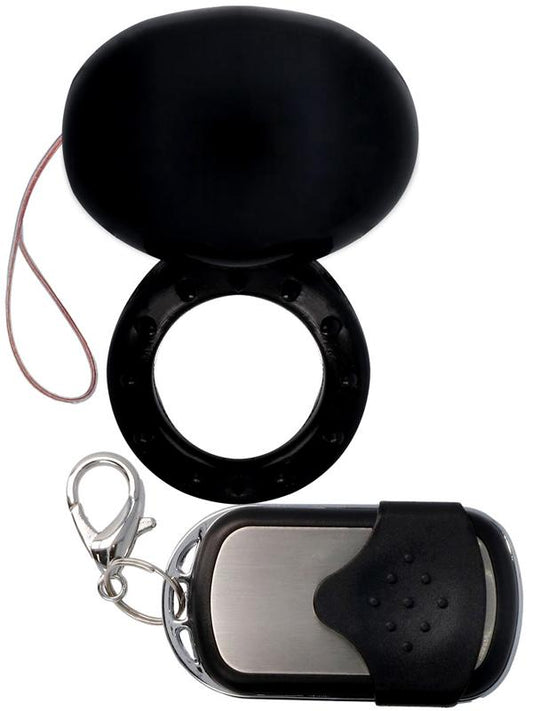 Spirit - Cock ring vibrante con telecomando Nero